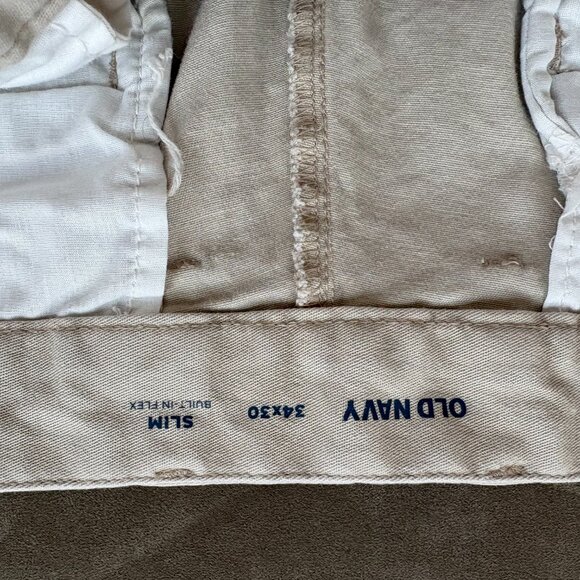 Old Navy Men's Slim Rotation Chino Pants Khaki 34X40 Work Office - Picture 9 of 14